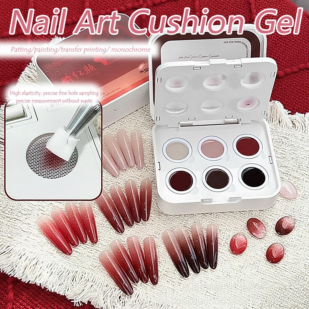 Nail Art Gothic - Гель-лак для ногтей 6 цветов: розовый,