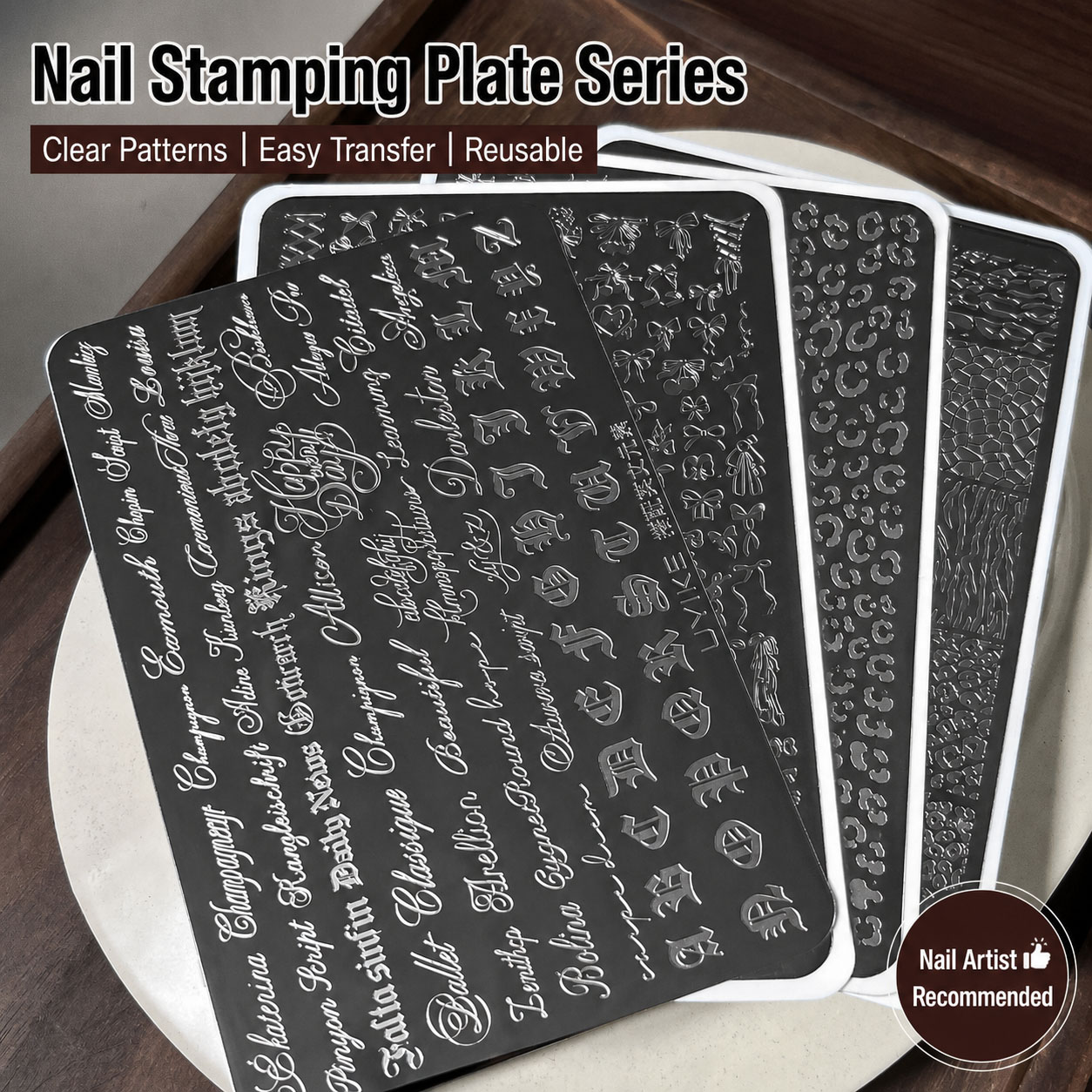 Nail Art Gothic - Готические буквы для нейл-арта, трафареты для
