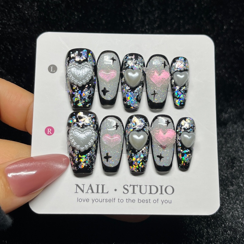 Nail Art Gothic - 10 шт., готический черный пресс на