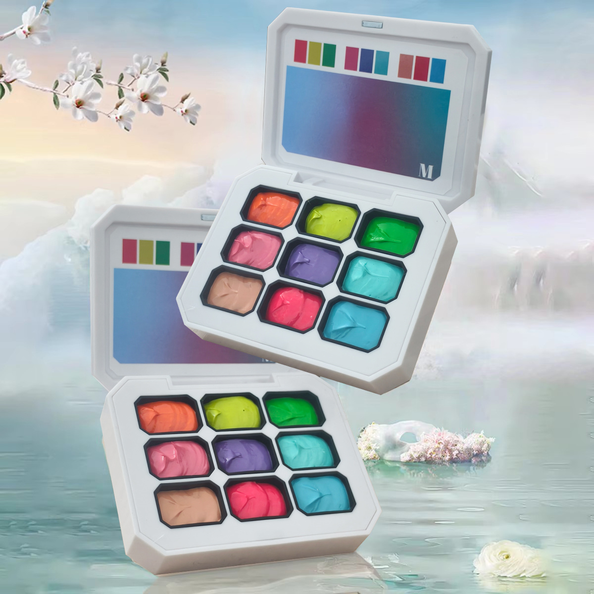 Nail Art Ombre - 1 шт. 9-цветный гель-лак для ногтей,