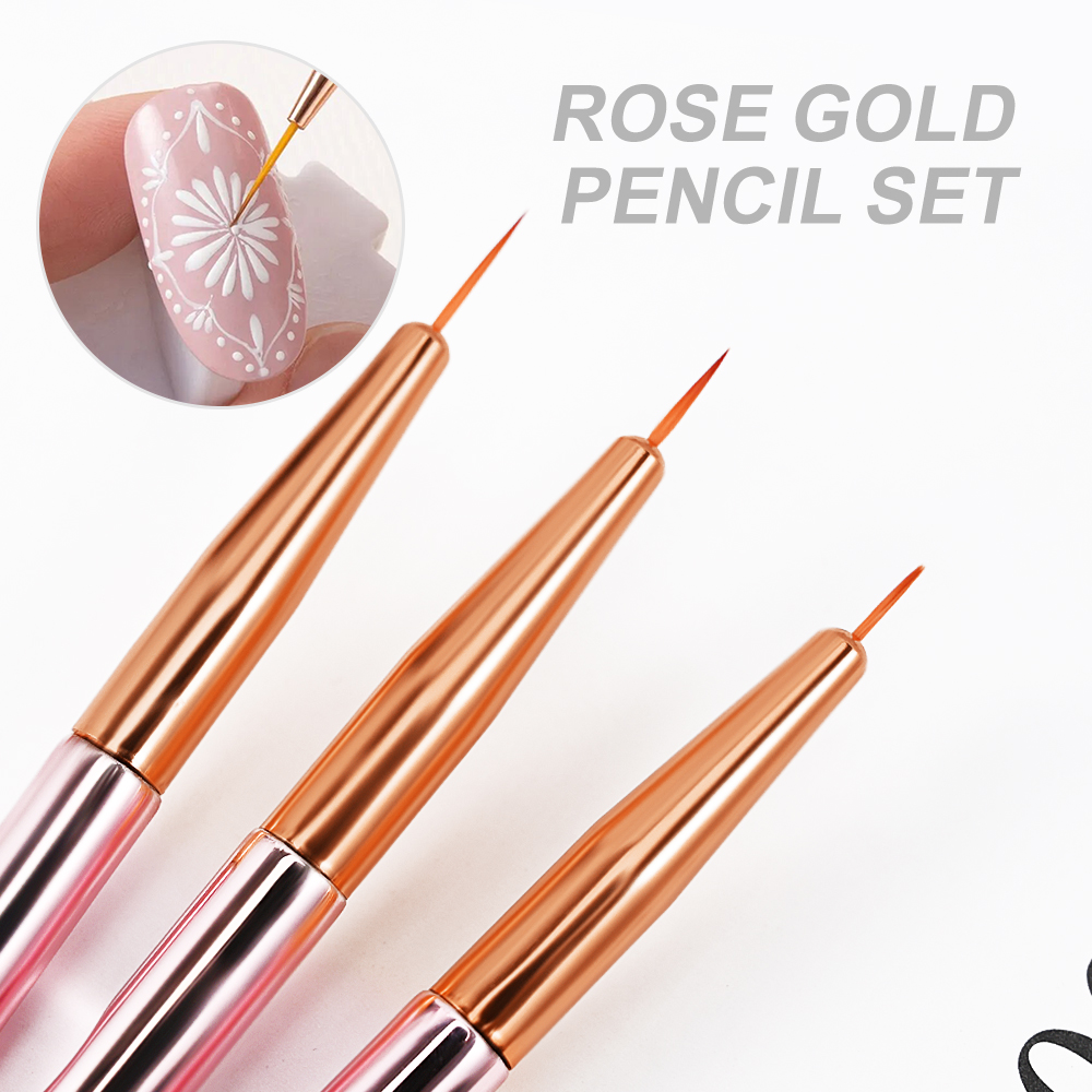 3/5 шт./компл., набор кистей д – обзор и цена Nail Art Rose Gold