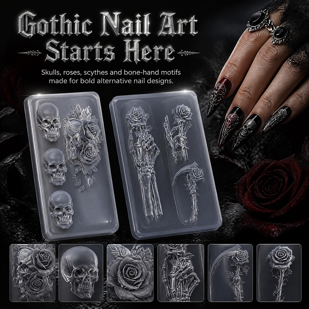 Набор из 2 силиконовых форм дл – обзор и цена Nail Art Gothic