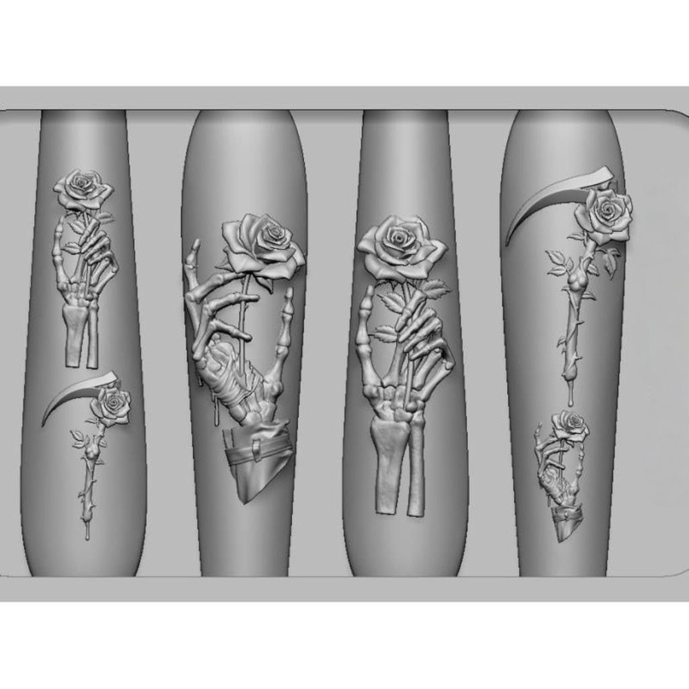 Набор из 2 силиконовых форм дл – обзор и цена Nail Art Gothic