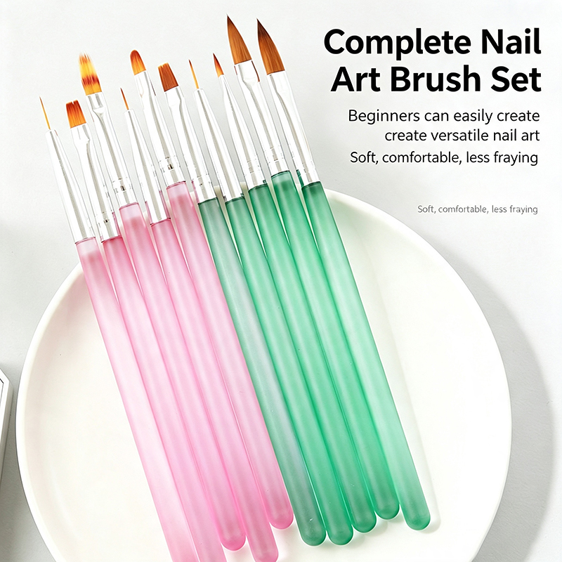 5 шт. розовых прозрачных кисте – обзор и цена Nail Art Pink Soft