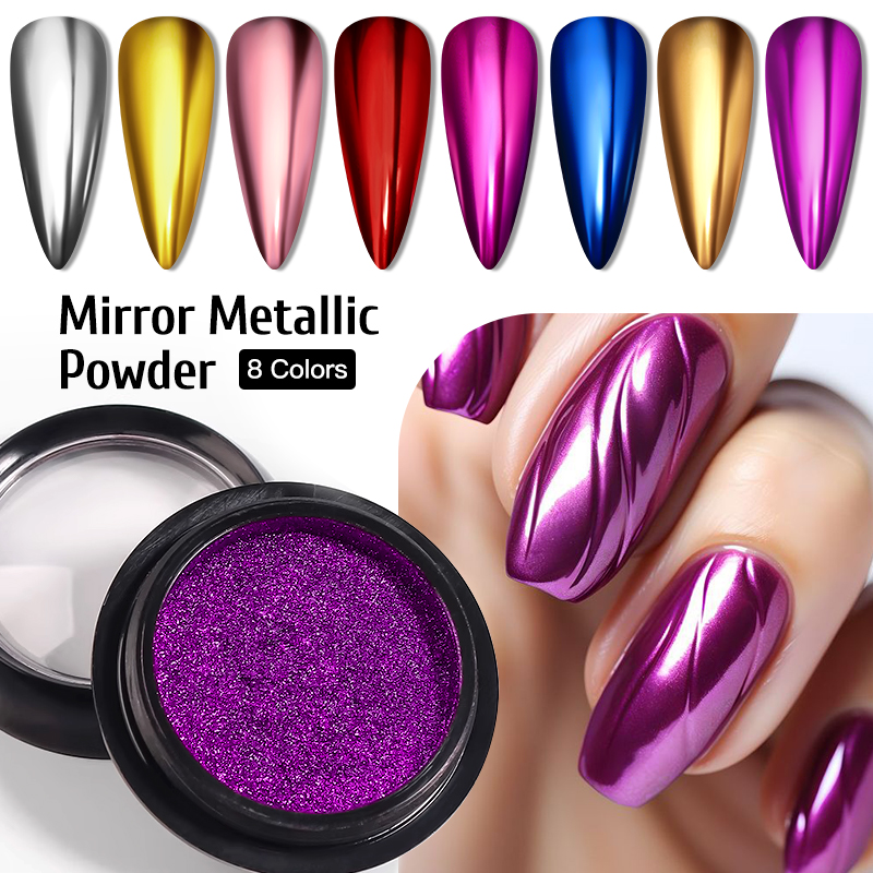 Металлик Золото Серебро Зеркал – обзор и цена Nail Art Rose Gold